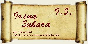 Irina Sukara vizit kartica